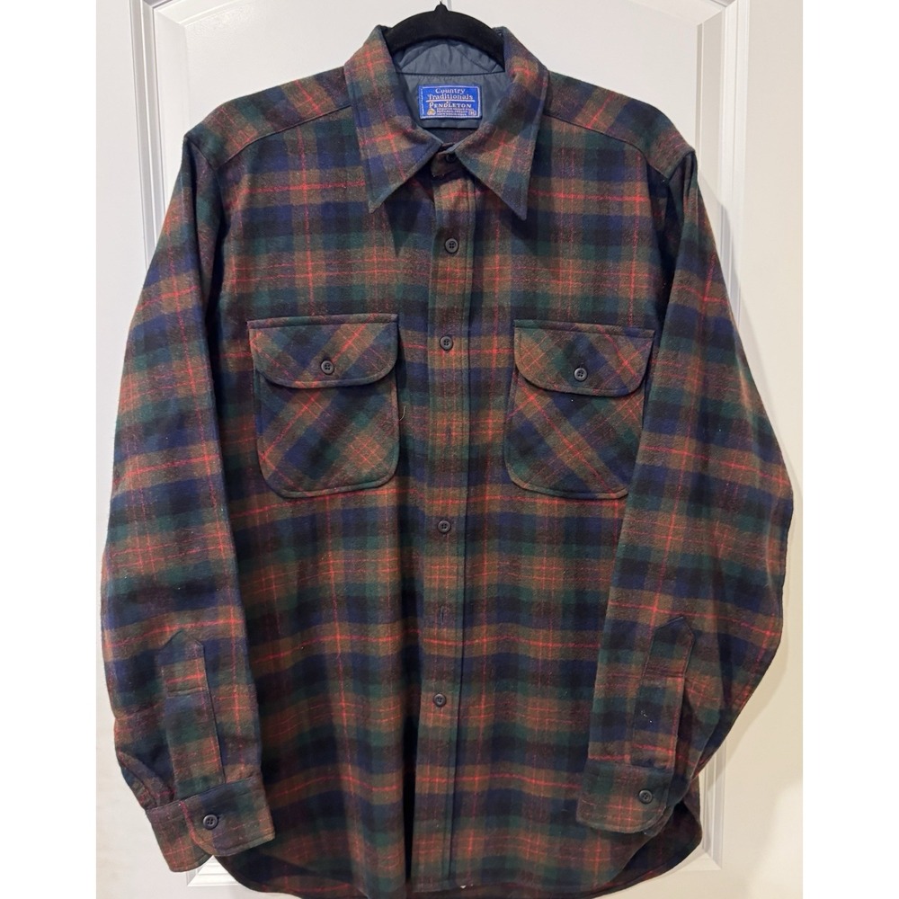Pendleton Wool Shirt Jacket Men's M MacDuff Hunting Tartan Plaid USA Made